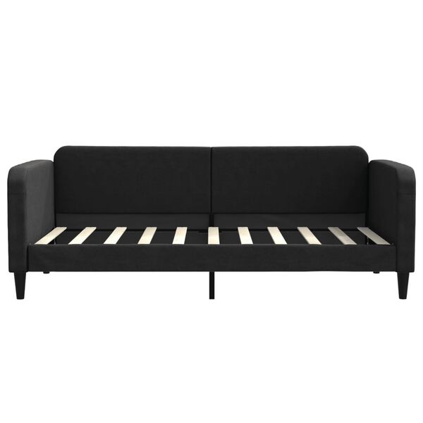 vidaXL Sof&aacute; cama sin colch&oacute;n tela negro 90x190 cm