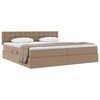 vidaXL Cama con almacenamiento y colch&oacute;n Capuchino 200 x 200 cm