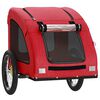 vidaXL Remolque de bicicleta mascotas hierro tela Oxford rojo