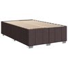 vidaXL Cama box spring con colch&oacute;n tela marr&oacute;n oscuro 120x200 cm