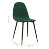 vidaXL Silla de comedor 2 unidades tela verde