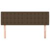 vidaXL Cabeceros 2 unidades tela marr&oacute;n oscuro 72x5x78/88 cm