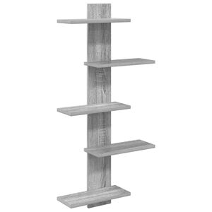 vidaXL Estante Flotante de Pared Sonoma gris 48,5 x 15 x 101 cm