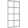 vidaXL Puerta corredera set herrajes negra 102,5x205 cm ESG vidrio