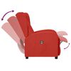 vidaXL Sill&oacute;n orejero el&eacute;ctrico reclinable cuero sint&eacute;tico rojo tinto