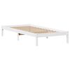 vidaXL Cama con estanter&iacute;a sin colch&oacute;n madera maciza blanca 75x190 cm