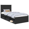 vidaXL Estructura de cama Negro 90 x 190 cm Madera de pino macizo