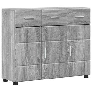 vidaXL Aparador FLORIN 88,5 x 30,5 x 73 cm Gris Sonoma