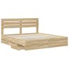 vidaXL Estructura de cama Roble Sonoma 180 x 200 cm Madera Ingenieril