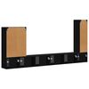 vidaXL Conjunto de mueble para TV de pared 6 pcs Negro