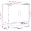 vidaXL Mueble ba&ntilde;o para lavabo madera ingenier&iacute;a negro 65 x 33 x 60 cm