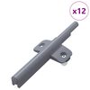 vidaXL Amortiguador de cierre suave 12 pcs Gris 125 x 47 x 15 mm PP
