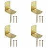vidaXL Soportes del panel de la valla 4 uds en L metal galvanizado