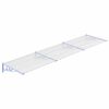 vidaXL Marquesina puerta policarbonato gris y transparente 358,5x90cm