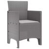 vidaXL Silla de Jardín 2 pcs Gris claro 53 x 49 x 85 cm PP