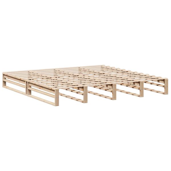 vidaXL Estructura de cama sin colch&oacute;n madera maciza de pino 200x200 cm