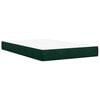 vidaXL Cama box spring con colch&oacute;n terciopelo verde oscuro 120x190 cm