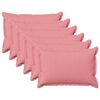 vidaXL Funda de almohada 6 pcs HOUTEN Rosa 50 x 75 cm Lino Sint&eacute;tico