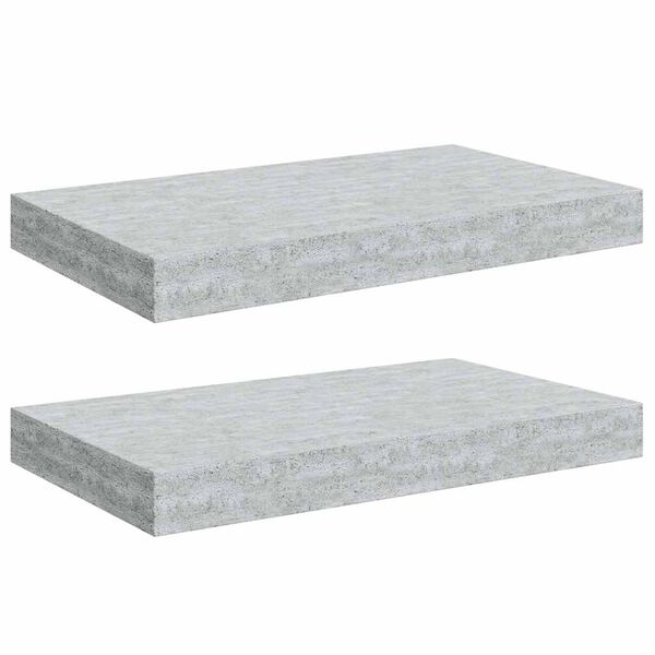 vidaXL Estantes flotantes de pared 2 uds MDF gris hormig&oacute;n 40x23x3,8cm