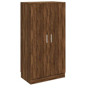 vidaXL Zapatero madera contrachapada roble marr&oacute;n 55x35x108 cm