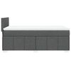 vidaXL Cama box spring con colchón tela gris oscuro 90x200 cm
