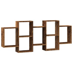 vidaXL Estanter&iacute;a de pared madera ingenier&iacute;a envejecida 159x18x65 cm