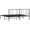 vidaXL Estructura cama sin colch&oacute;n con cabecero metal negro 180x200 cm