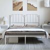 vidaXL Estructura cama sin colchón con cabecero metal blanco 135x190cm