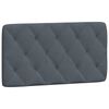 vidaXL Coj&iacute;n para cabecero, gris oscuro, terciopelo, 100 cm