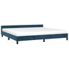 vidaXL Estructura cama sin colch&oacute;n terciopelo azul oscuro 200x200 cm