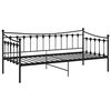 vidaXL Estructura de sof&aacute; cama sin colch&oacute;n metal negro 90x200 cm
