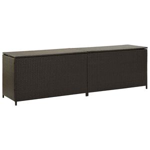 vidaXL Caja de almacenaje jard&iacute;n rat&aacute;n sint&eacute;tico marr&oacute;n 200x50x60 cm