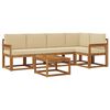 vidaXL Conjunto de sof&aacute;s de exterior 6 uds. Natural y Beige