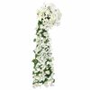 vidaXL Guirnaldas de flores de Navidad 3 uds blanco 85 cm