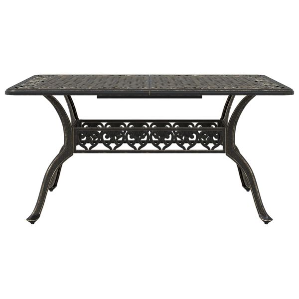 vidaXL Juego de comedor de jard&iacute;n 5 piezas aluminio fundido bronce