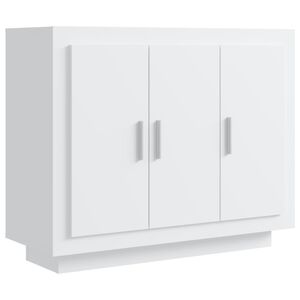 vidaXL Aparador de madera contrachapada blanco 92x35x75 cm