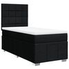vidaXL Cama box spring con colch&oacute;n tela negro 100x200 cm