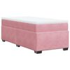 vidaXL Cama box spring con colch&oacute;n terciopelo rosa 90x190 cm