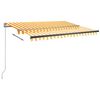 vidaXL Toldo de pie autom&aacute;tico amarillo y blanco 350x250 cm