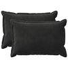 vidaXL Funda de almohada 2 pcs HOUTEN Negro 30 x 50 cm Terciopelo