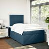 vidaXL Cama box spring con colch&oacute;n terciopelo azul 120x190 cm