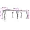 vidaXL Cenador con paredes de malla acero crema 6x3 m