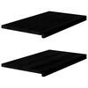 vidaXL Alf&eacute;izares de ventana 2 uds madera maciza roble marr&oacute;n negro