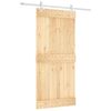 vidaXL Puerta Corredera Natural y Blanco 95 x 210 cm