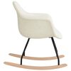 vidaXL Silla mecedora de tela color crema