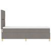 vidaXL Cama Box Spring LED con colch&oacute;n Taup&eacute; 80 x 200 cm tela