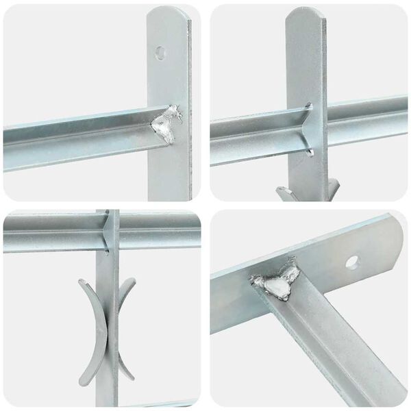 vidaXL Reja de seguridad ajustable ventana con 3 barras 700-1050 mm