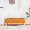vidaXL Banco con coj&iacute;n Amarillo oscuro 113 x 57 x 39 cm tela