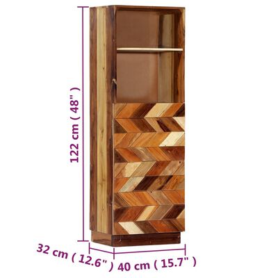 vidaXL Aparador de madera maciza reciclada 40x32x122 cm