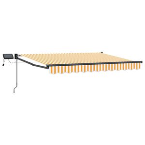 vidaXL Toldo manual retr&aacute;ctil con LEDs 2,5 x 2 m